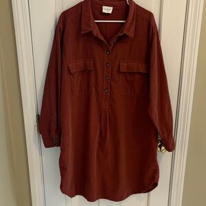 Wrap London Rust Shirt Dress size 18 like new